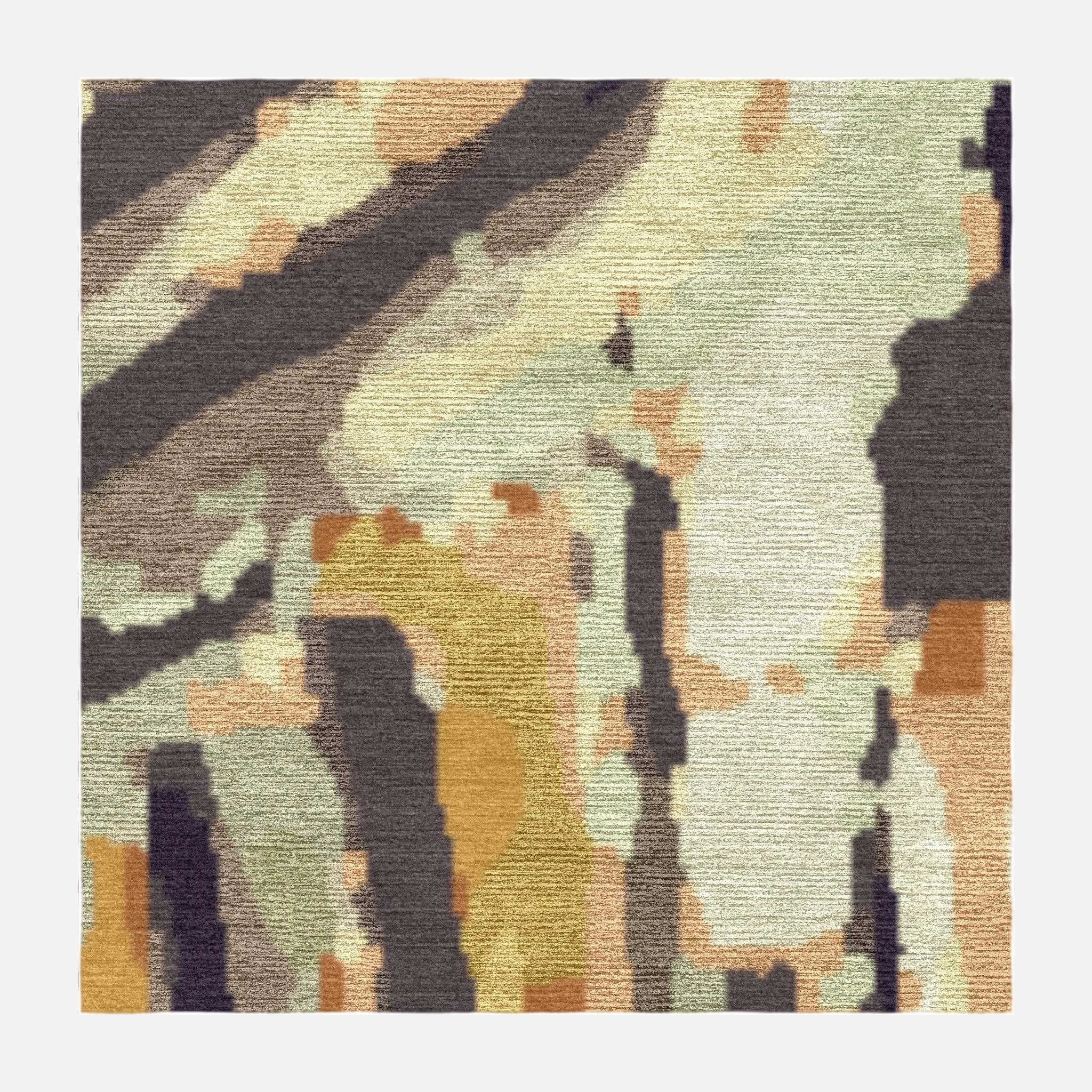 Scrafitto Gold Rug - Strike off Sample 1x1 ft