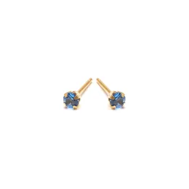 September Birthstone 14k Gold Plated Stud Earrings