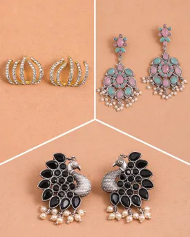 Sharad Combo Earring Set - wxo