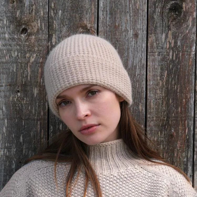 Tuck Stripe Beanie - Camel