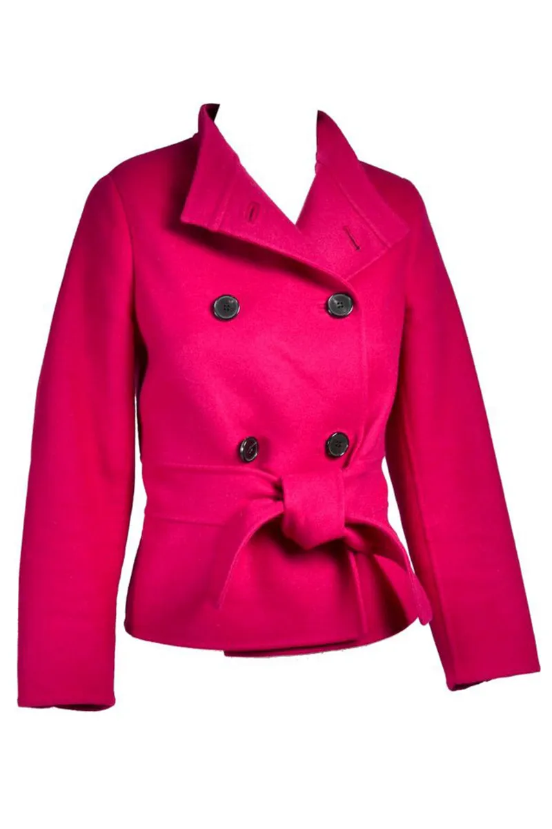 Valentino L'Amour Double Breasted Jacket Raspberry Red Size 4