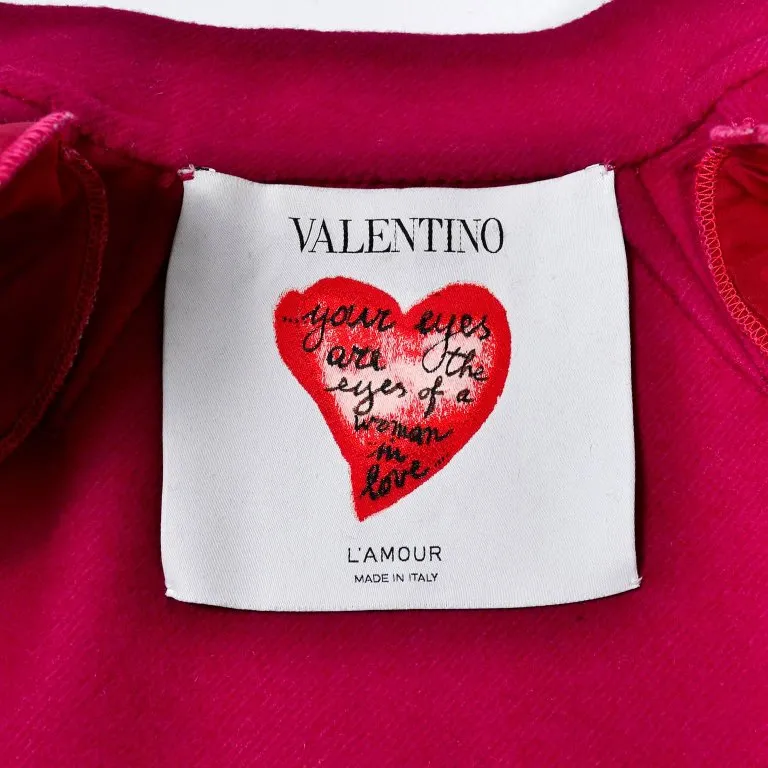 Valentino L'Amour Double Breasted Jacket Raspberry Red Size 4