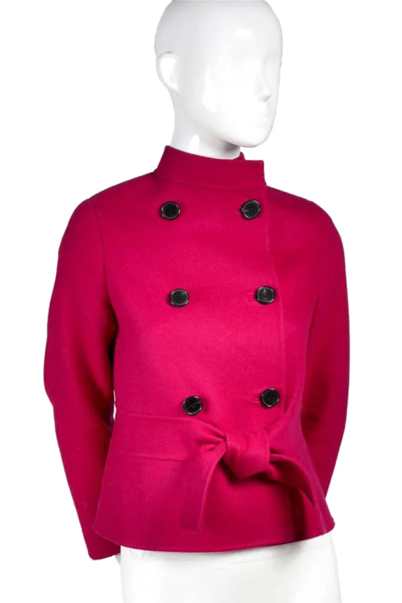 Valentino L'Amour Double Breasted Jacket Raspberry Red Size 4