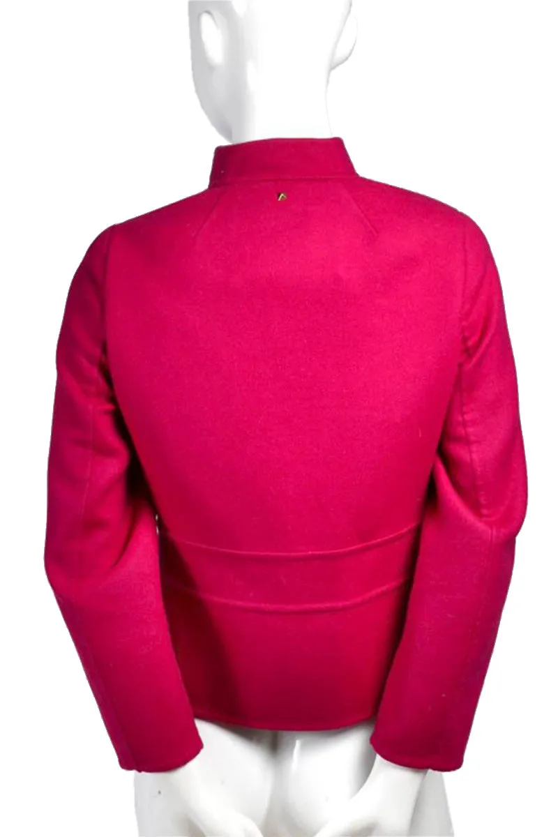 Valentino L'Amour Double Breasted Jacket Raspberry Red Size 4