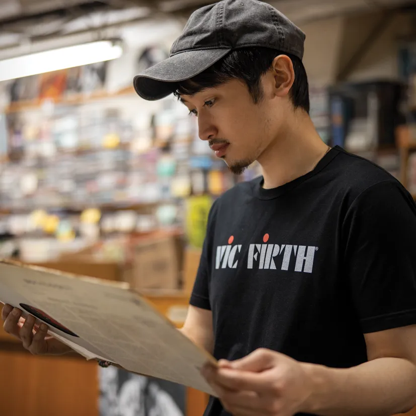 Vic Firth Black Logo Tee