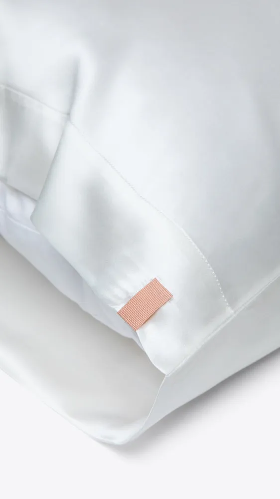 Washable Silk Pillowcase - Tranquil White