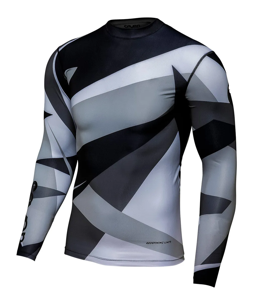 Youth Zero Battleship Compression Jersey - Gray/Black